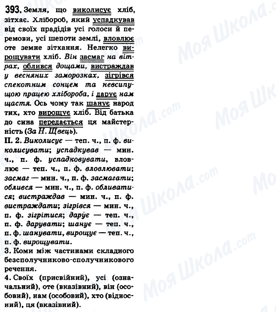 ГДЗ Укр мова 6 класс страница 393