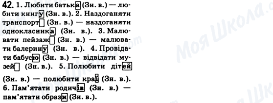 ГДЗ Українська мова 6 клас сторінка 42