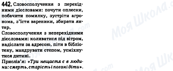 ГДЗ Українська мова 6 клас сторінка 442