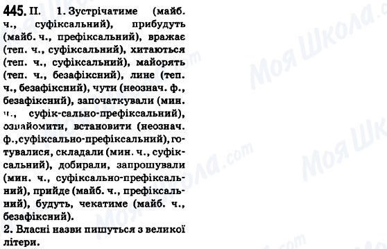 ГДЗ Українська мова 6 клас сторінка 445