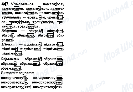 ГДЗ Українська мова 6 клас сторінка 447