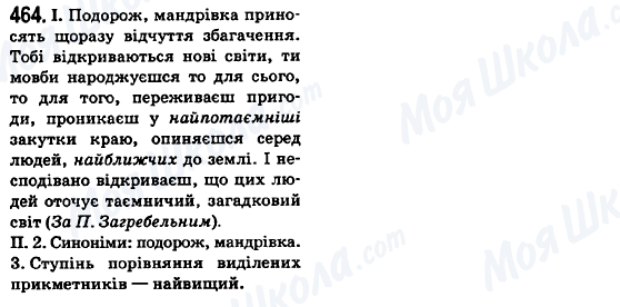 ГДЗ Українська мова 6 клас сторінка 464