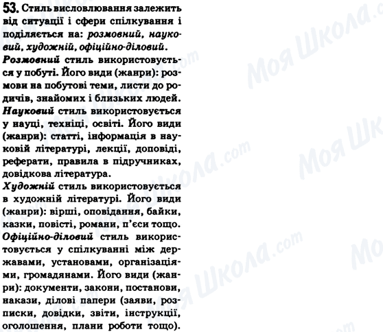 ГДЗ Українська мова 6 клас сторінка 53