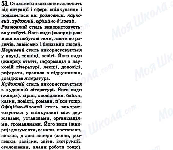 ГДЗ Укр мова 6 класс страница 53