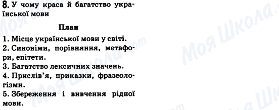 ГДЗ Українська мова 6 клас сторінка 8