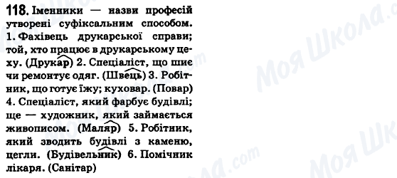 ГДЗ Українська мова 6 клас сторінка 118