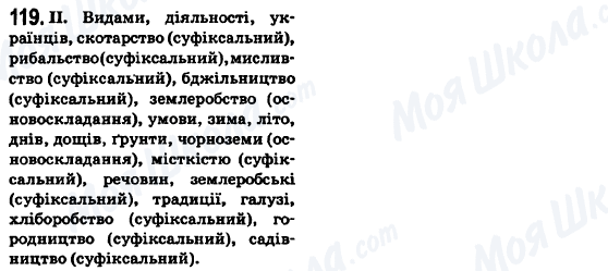 ГДЗ Українська мова 6 клас сторінка 119