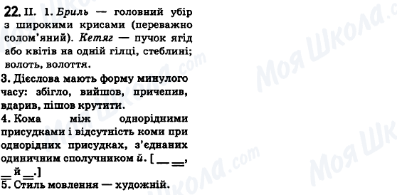 ГДЗ Українська мова 6 клас сторінка 22