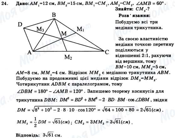 ГДЗ Геометрія 9 клас сторінка 24