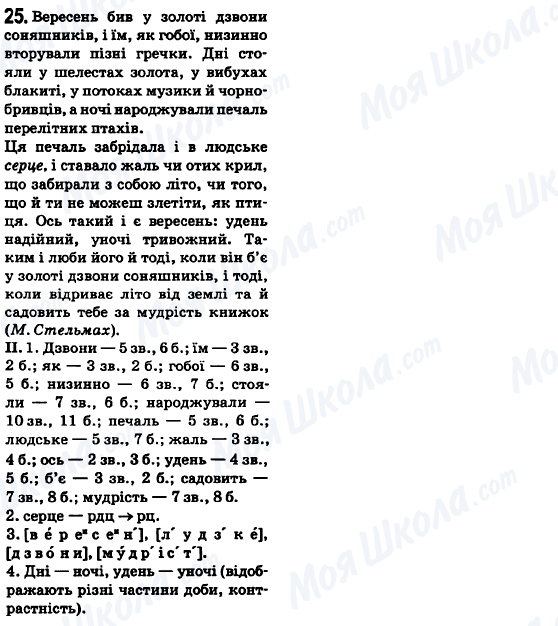 ГДЗ Українська мова 6 клас сторінка 25