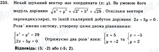 ГДЗ Геометрія 9 клас сторінка 255