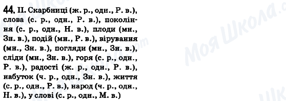 ГДЗ Українська мова 6 клас сторінка 44