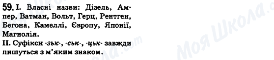 ГДЗ Українська мова 6 клас сторінка 59