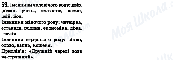 ГДЗ Укр мова 6 класс страница 69