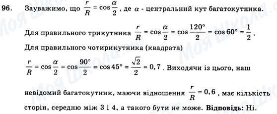 ГДЗ Геометрія 9 клас сторінка 96