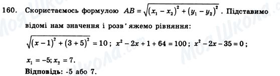 ГДЗ Геометрія 9 клас сторінка 160