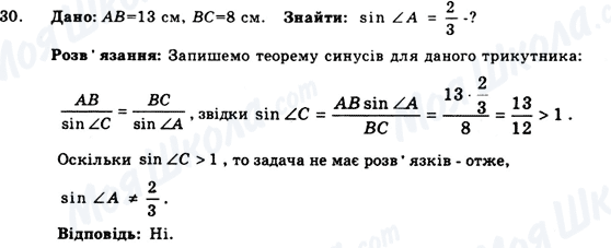 ГДЗ Геометрія 9 клас сторінка 30