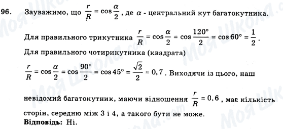 ГДЗ Геометрія 9 клас сторінка 96