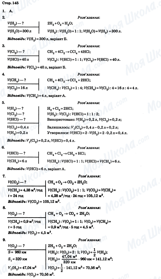 ГДЗ Хімія 9 клас сторінка Стор. 145