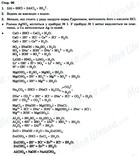 ГДЗ Химия 9 класс страница Стор. 96
