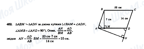 ГДЗ Геометрія 8 клас сторінка 462