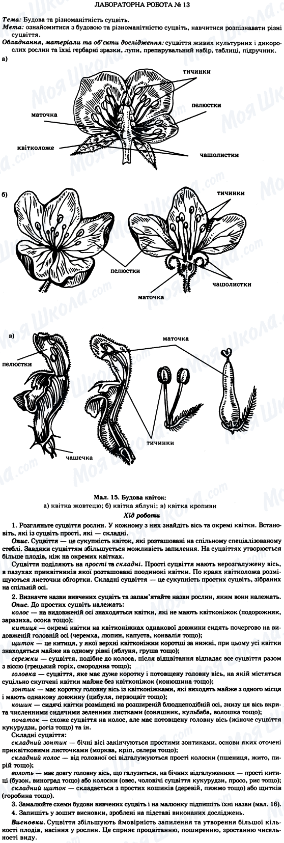 ГДЗ Биология 7 класс страница Лабораторна робота №13
