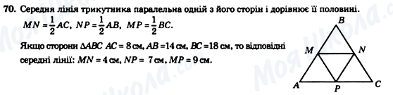 ГДЗ Геометрія 8 клас сторінка 70