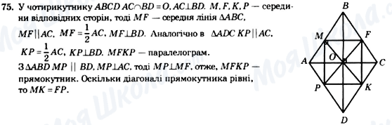 ГДЗ Геометрія 8 клас сторінка 75