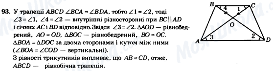 ГДЗ Геометрія 8 клас сторінка 93