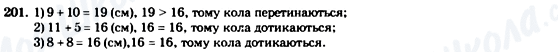 ГДЗ Геометрія 7 клас сторінка 201