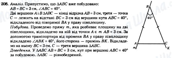 ГДЗ Геометрія 7 клас сторінка 208