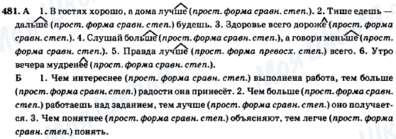 ГДЗ Російська мова 7 клас сторінка 481