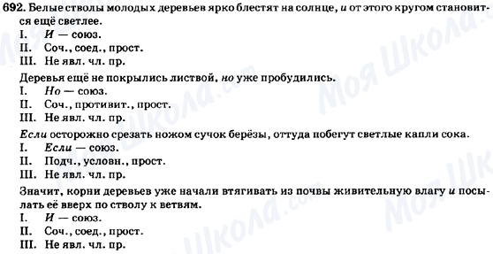 ГДЗ Російська мова 7 клас сторінка 692