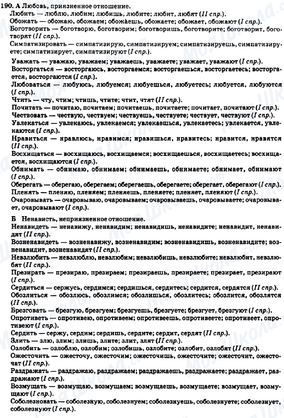 ГДЗ Російська мова 7 клас сторінка 190