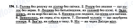 ГДЗ Українська мова 9 клас сторінка 174