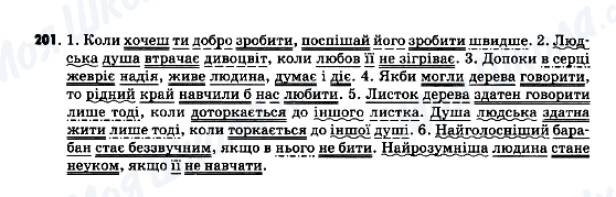 ГДЗ Українська мова 9 клас сторінка 201