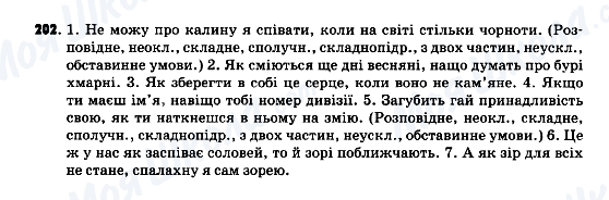ГДЗ Українська мова 9 клас сторінка 202