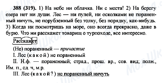 ГДЗ Російська мова 7 клас сторінка 388(319)
