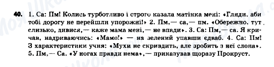 ГДЗ Українська мова 9 клас сторінка 40