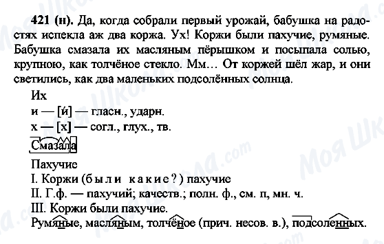ГДЗ Русский язык 7 класс страница 421(н)