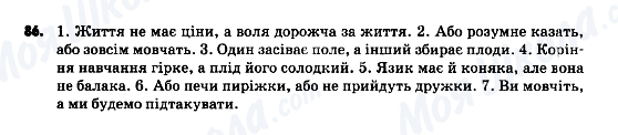 ГДЗ Українська мова 9 клас сторінка 86