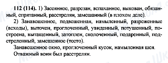 ГДЗ Російська мова 7 клас сторінка 112(114)