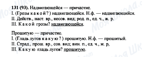 ГДЗ Русский язык 7 класс страница 131(93)
