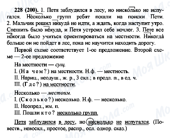 ГДЗ Російська мова 7 клас сторінка 228(200)