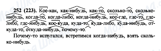 ГДЗ Російська мова 7 клас сторінка 252(223)