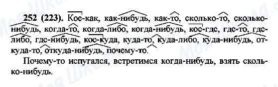 ГДЗ Русский язык 7 класс страница 252(223)