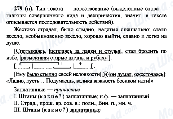 ГДЗ Русский язык 7 класс страница 279(н)
