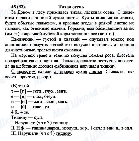ГДЗ Російська мова 7 клас сторінка 45(32)
