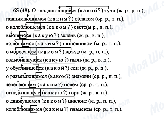 ГДЗ Російська мова 7 клас сторінка 65(49)