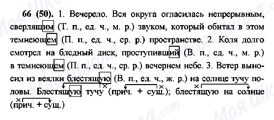 ГДЗ Російська мова 7 клас сторінка 66(50)